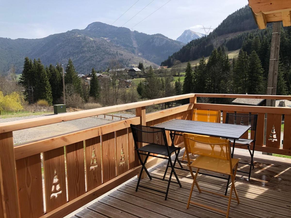 Chalet Cosy Et Moderne Vue Montagnes Seytroux ภายนอก รูปภาพ